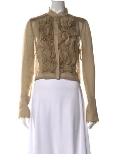 Pre-owned Twp Long Sleeve Blouse W/ Tags In Neutral