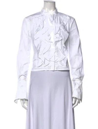 Pre-owned Twp Long Sleeve Blouse In White