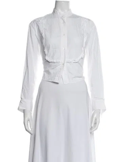Pre-owned Twp Long Sleeve Blouse In White