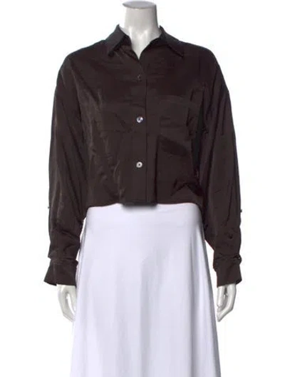 Pre-owned Twp Long Sleeve Button-up Top