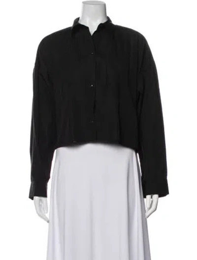 Pre-owned Twp Long Sleeve Button-up Top In Blue