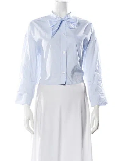 Pre-owned Twp Long Sleeve Button-up Top In Multi