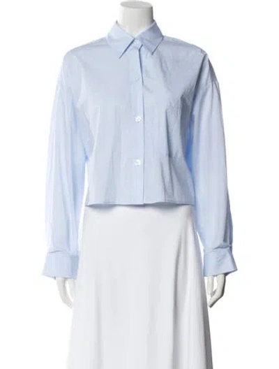 Pre-owned Twp Long Sleeve Button-up Top In Multi