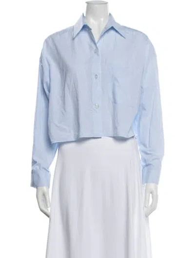 Pre-owned Twp Long Sleeve Button-up Top In Multi