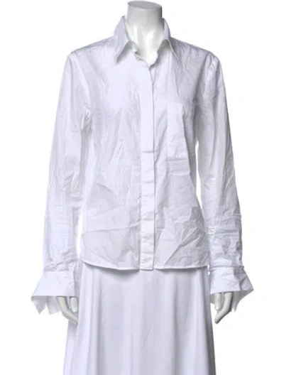 Pre-owned Twp Long Sleeve Button-up Top In Multi