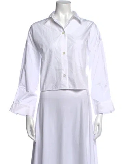 Pre-owned Twp Long Sleeve Button-up Top In Neutral