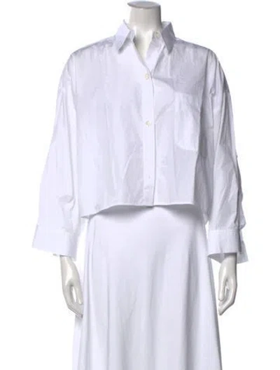 Pre-owned Twp Long Sleeve Button-up Top In Neutrals
