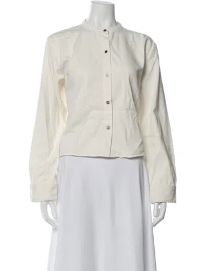 Pre-owned Twp Long Sleeve Button-up Top In Neutrals