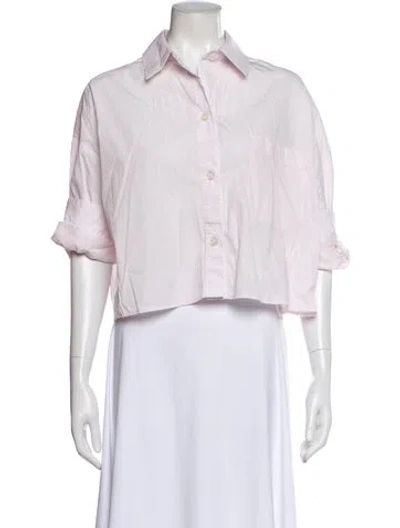 Pre-owned Twp Long Sleeve Button-up Top In Pink
