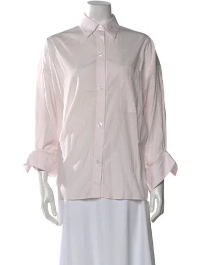 Pre-owned Twp Long Sleeve Button-up Top In Pink