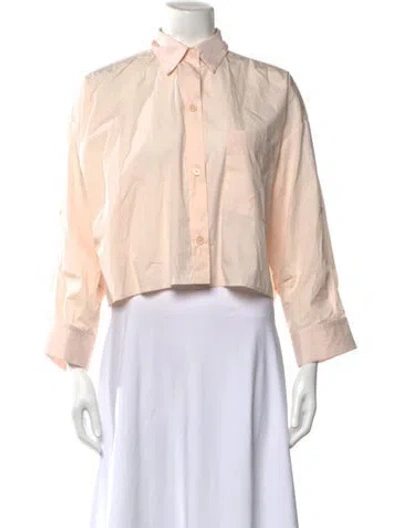 Pre-owned Twp Long Sleeve Button-up Top In Pink