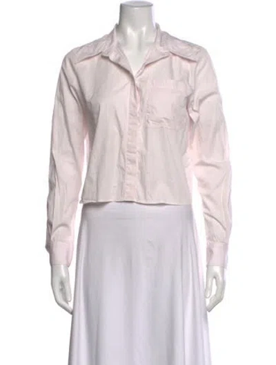 Pre-owned Twp Long Sleeve Button-up Top In Pink