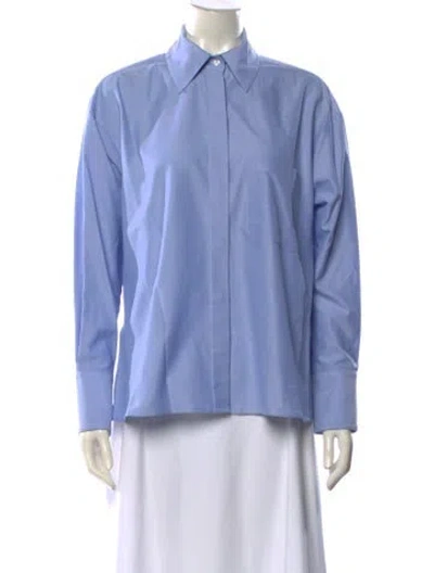 Pre-owned Twp Long Sleeve Button-up Top W/ Tags In Blue