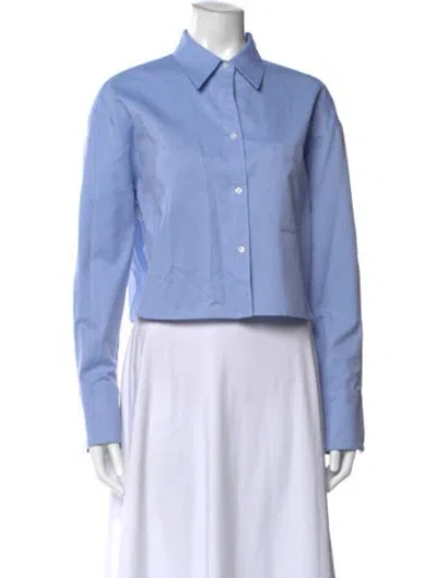 Pre-owned Twp Long Sleeve Button-up Top W/ Tags In Blue