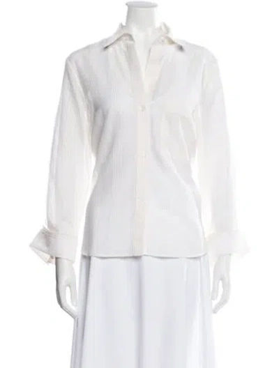 Pre-owned Twp Long Sleeve Button-up Top W/ Tags In Neutral