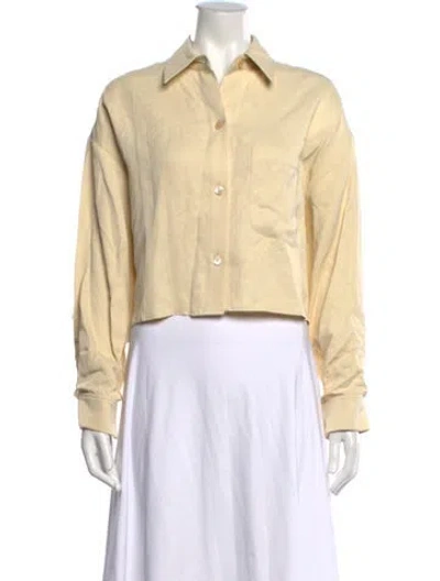 Pre-owned Twp Long Sleeve Button-up Top W/ Tags In Neutral