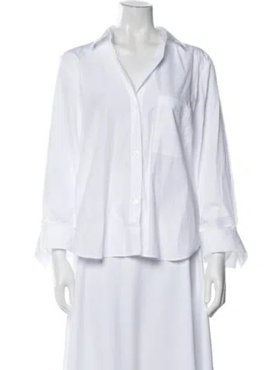 Pre-owned Twp Long Sleeve Button-up Top W/ Tags In White