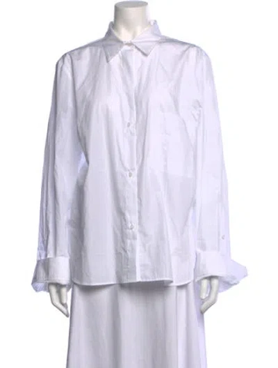 Pre-owned Twp Long Sleeve Button-up Top W/ Tags In White