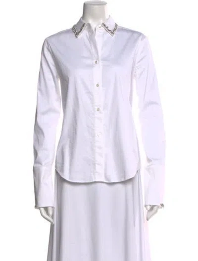 Pre-owned Twp Long Sleeve Button-up Top In White