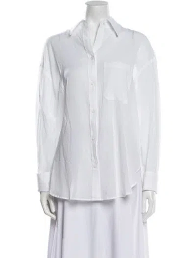 Pre-owned Twp Long Sleeve Button-up Top In White