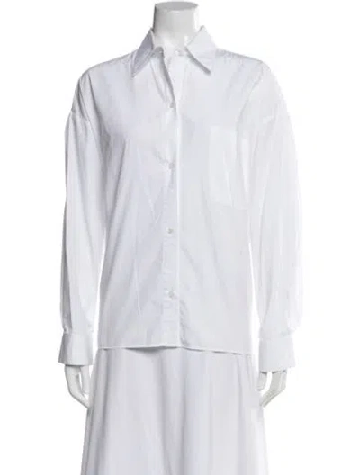 Pre-owned Twp Long Sleeve Button-up Top In White