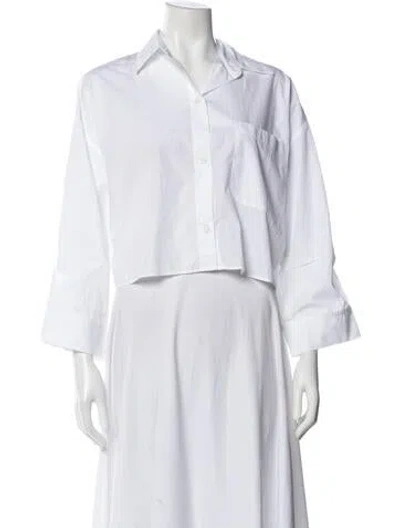 Pre-owned Twp Long Sleeve Button-up Top In White