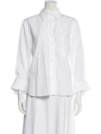 Pre-owned Twp Long Sleeve Button-up Top In White