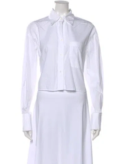 Pre-owned Twp Long Sleeve Button-up Top In White