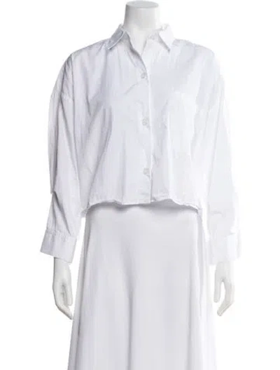 Pre-owned Twp Long Sleeve Button-up Top In White