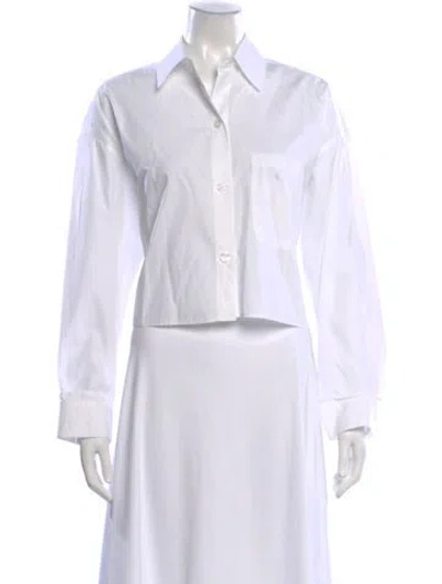 Pre-owned Twp Long Sleeve Button-up Top In White