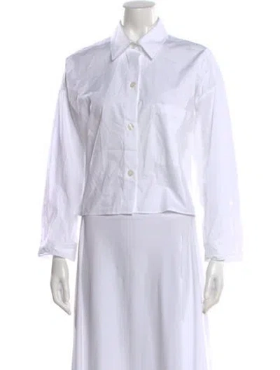 Pre-owned Twp Long Sleeve Button-up Top In White