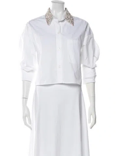 Pre-owned Twp Long Sleeve Button-up Top In White