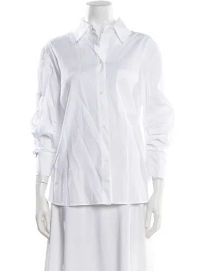 Pre-owned Twp Long Sleeve Button-up Top In White