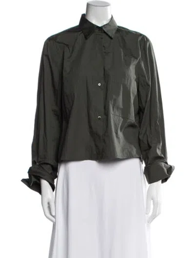 Pre-owned Twp Long Sleeve Button-up Top In White