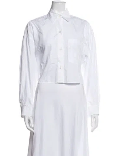 Pre-owned Twp Long Sleeve Button-up Top In White