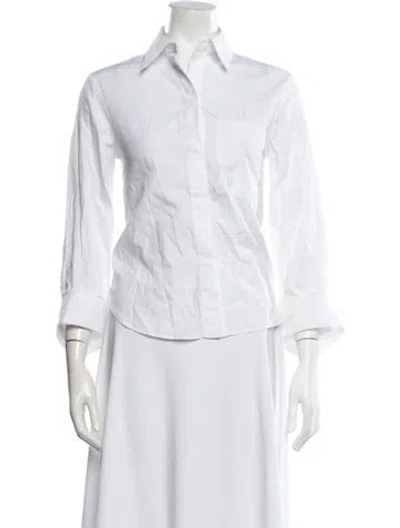 Pre-owned Twp Long Sleeve Button-up Top In White