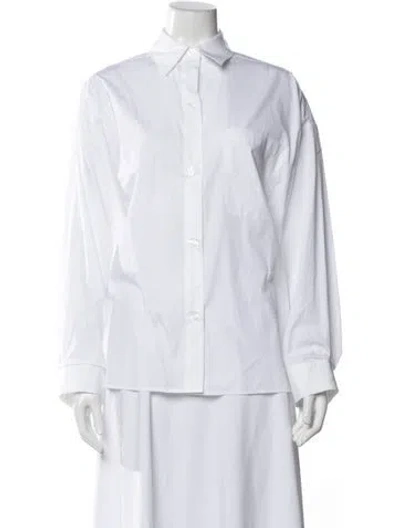 Pre-owned Twp Long Sleeve Button-up Top In White