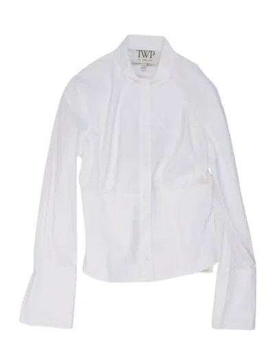 Pre-owned Twp Long Sleeve Button-up Top In White