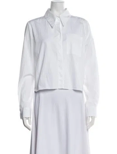 Pre-owned Twp Long Sleeve Button-up Top In White
