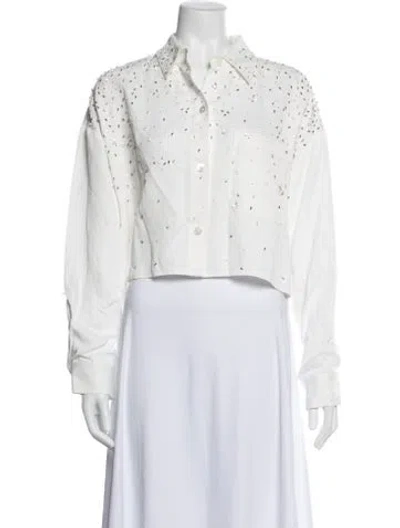 Pre-owned Twp Long Sleeve Button-up Top In White