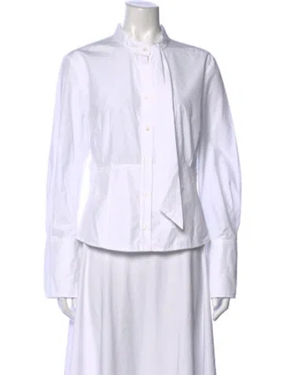 Pre-owned Twp Long Sleeve Button-up Top In White