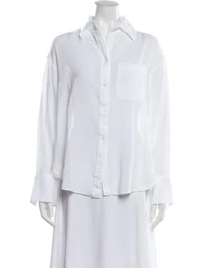 Pre-owned Twp Long Sleeve Button-up Top In White