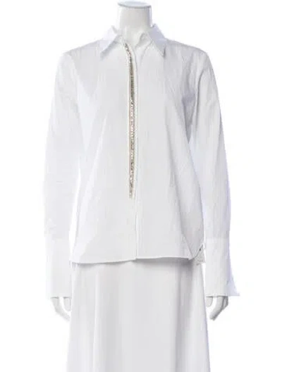 Pre-owned Twp Long Sleeve Button-up Top In White