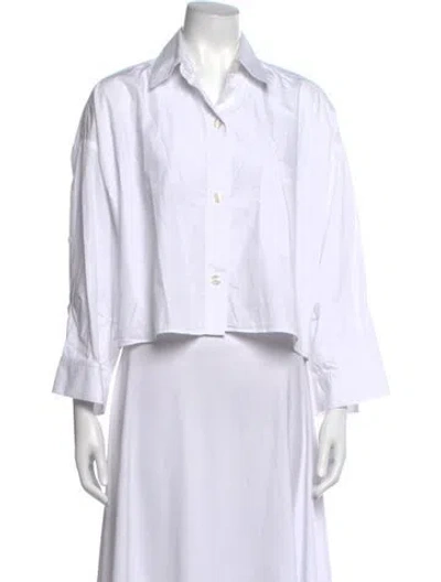 Pre-owned Twp Long Sleeve Button-up Top In White