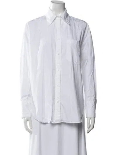 Pre-owned Twp Long Sleeve Button-up Top In White