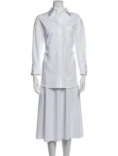 Pre-owned Twp Long Sleeve Button-up Top In White