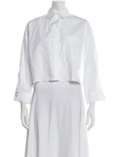 Pre-owned Twp Long Sleeve Button-up Top In White