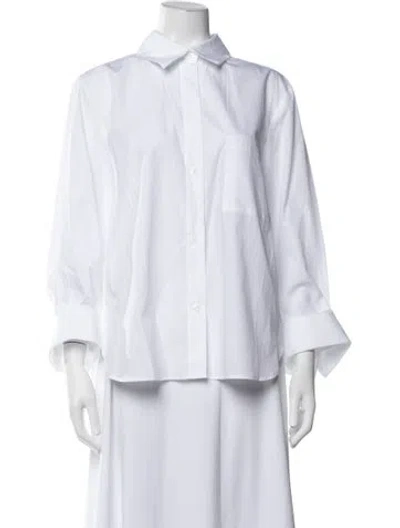 Pre-owned Twp Long Sleeve Button-up Top In White