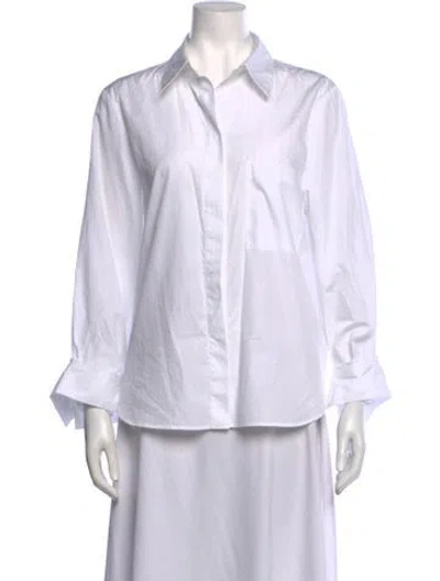 Pre-owned Twp Long Sleeve Button-up Top In White