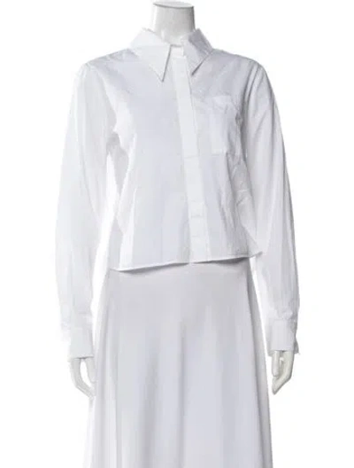 Pre-owned Twp Long Sleeve Button-up Top In White